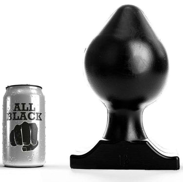 Buttplug All Black in PVC, Morbido e Flessibile, Vari Misure